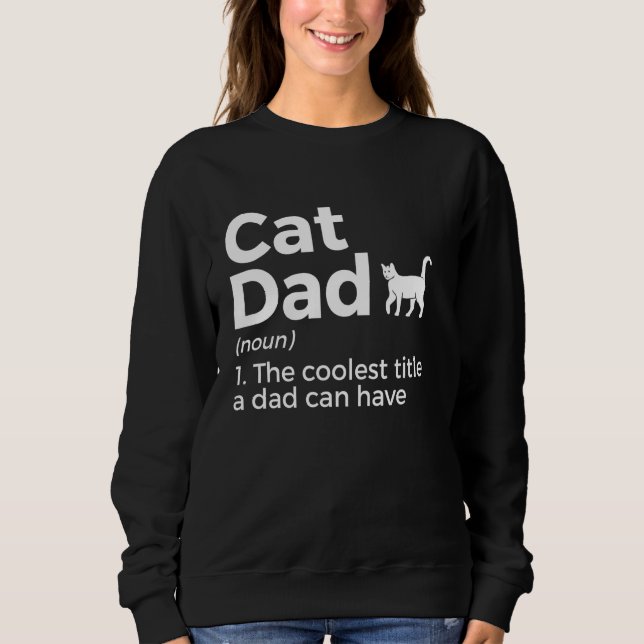 Sweatshirt Chat Papa Définition Drôle Amoureux des chats (Devant)