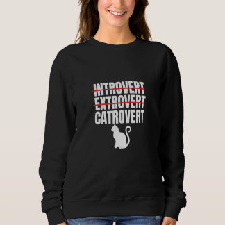 Sweatshirt Chat Propriétaires de chat Introverti Extraverti C