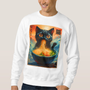 Sweatshirt Chat Ramen Japonais Kawaii Chat Anime Chat Ramen