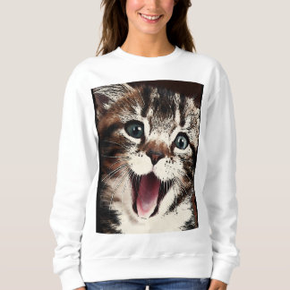 Sweatshirt Chat riant