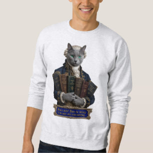 Sweatshirt Chat russe bleu Emmanuel Kant