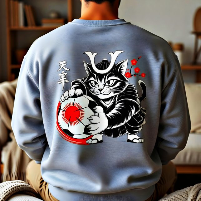 Sweatshirt Chat Samouraï de Foot pour les Amateurs d'Anime et (Créateur téléchargé)