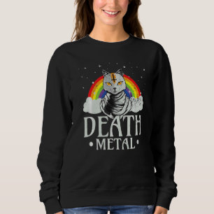 Sweatshirt Chat Satan Rock Goth Pour Concerts Festivals Mort 