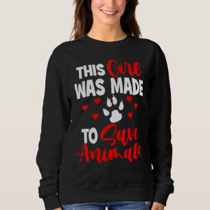 Sweatshirt Chat Sauve Cette Fille A Été Faite Pour Sauver Les