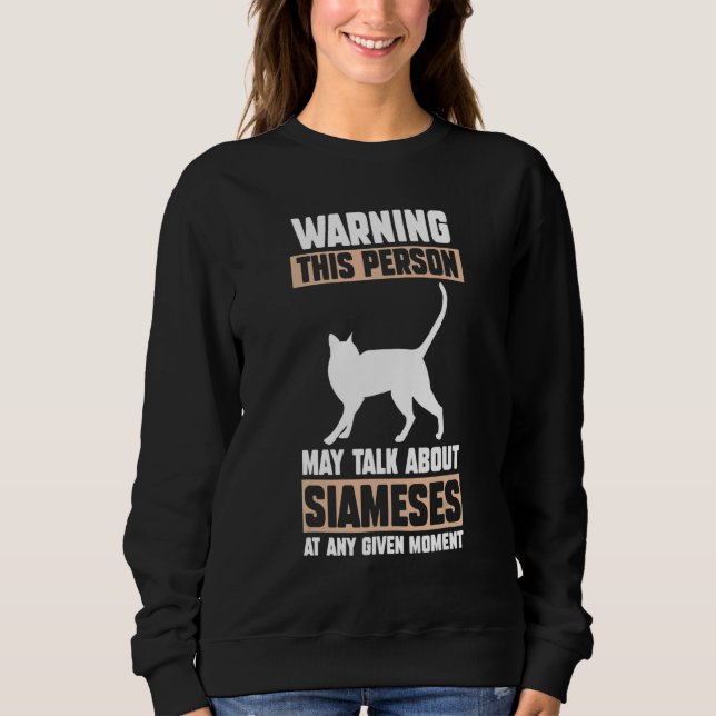 Sweatshirt Chat Siamese 3 (Devant)
