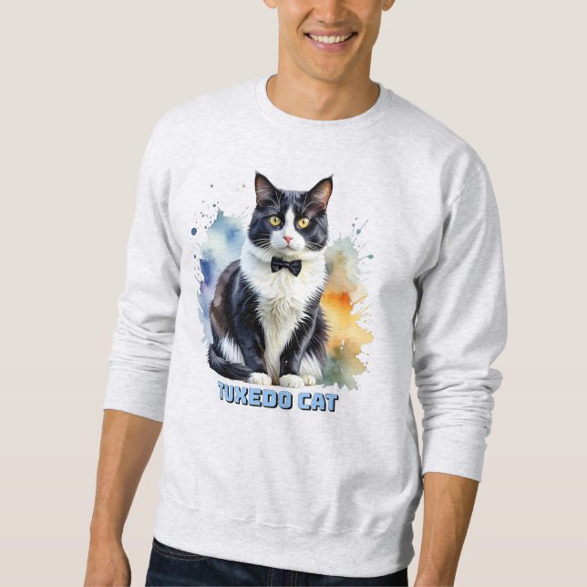 Sweatshirt Chat smoking élégant (Devant)