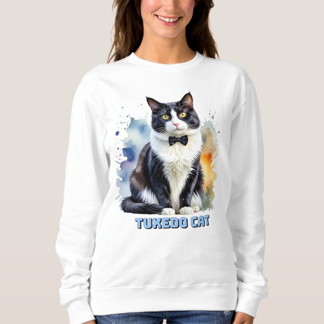 Sweatshirt Chat smoking élégant (Devant)