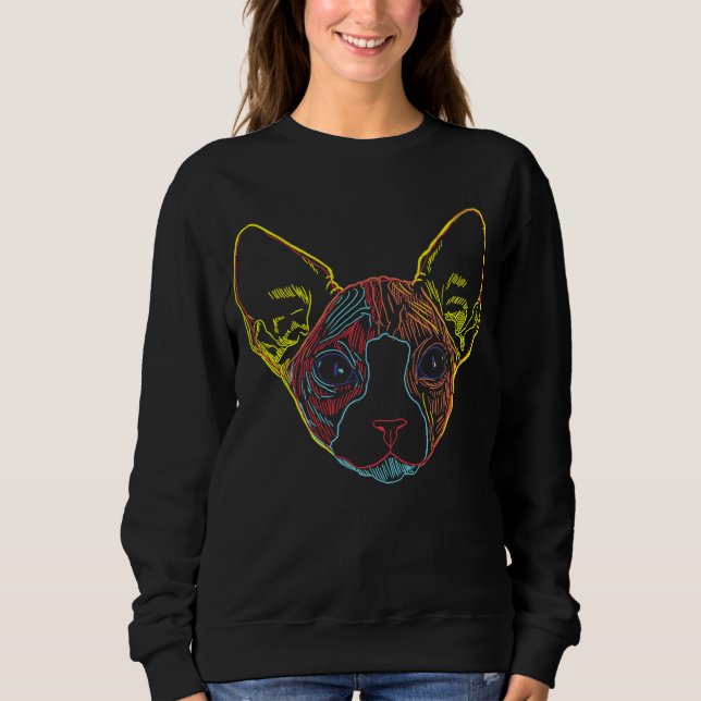 Sweatshirt Chat Sphynx (Devant)
