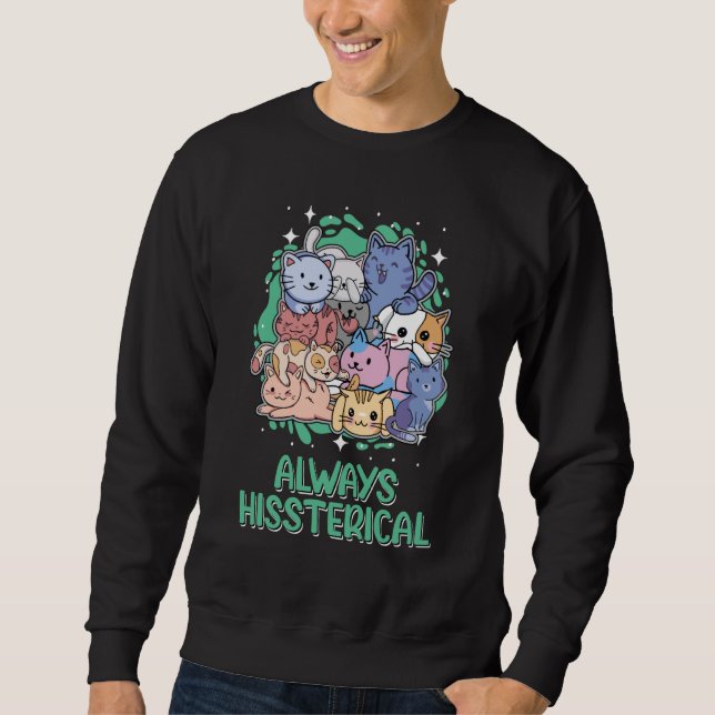 Sweatshirt Chat toujours historique Humour Kitten (Devant)