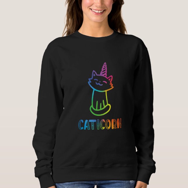 Sweatshirt Chat unique - Caticorn (Devant)