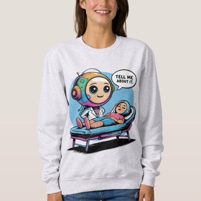 Sweatshirt Chatbot mèmes Ai Thérapie Thérapie Ai Chatbot (Devant)