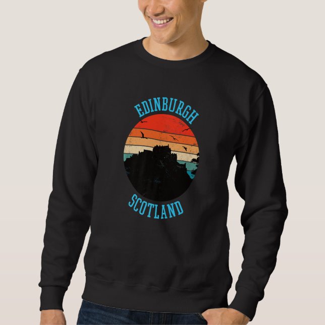 Sweatshirt Château d'Édimbourg, Écosse, Royaume-Uni. P vintag (Devant)