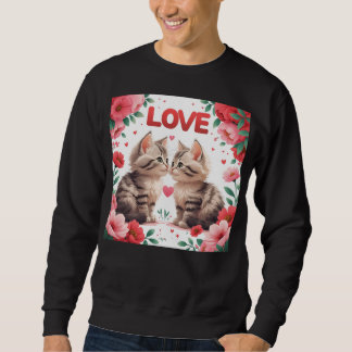 Sweatshirt Chatons en amour un amour doux