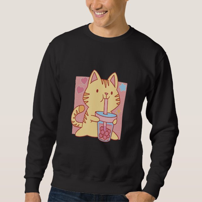 Sweatshirt Chats à thé bulles (Devant)