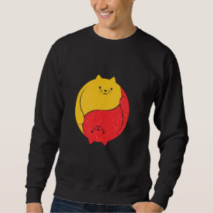 Sweatshirt Chats Chat Drôle Mignonne Hilarié Yin Yang Chubby