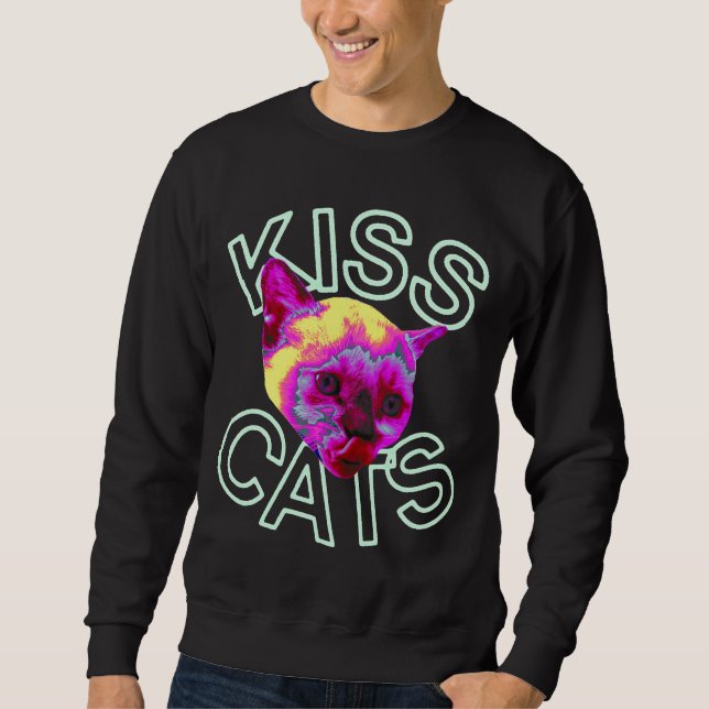 Sweatshirt chats de baiser (Devant)