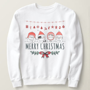 Sweatshirt Chats de Noël