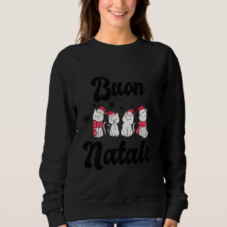 Sweatshirt Chats de Noël de Buon Natale
