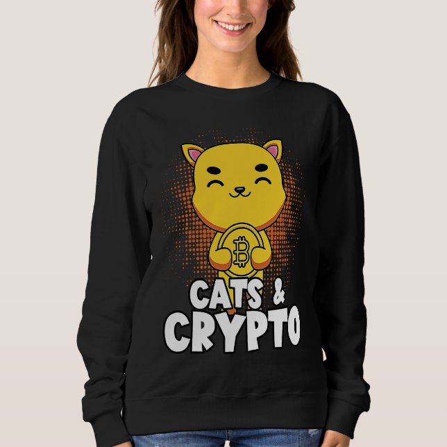 Sweatshirt Chats Et Crypto Cryptomonnaie Blockchain Trader F (Devant)