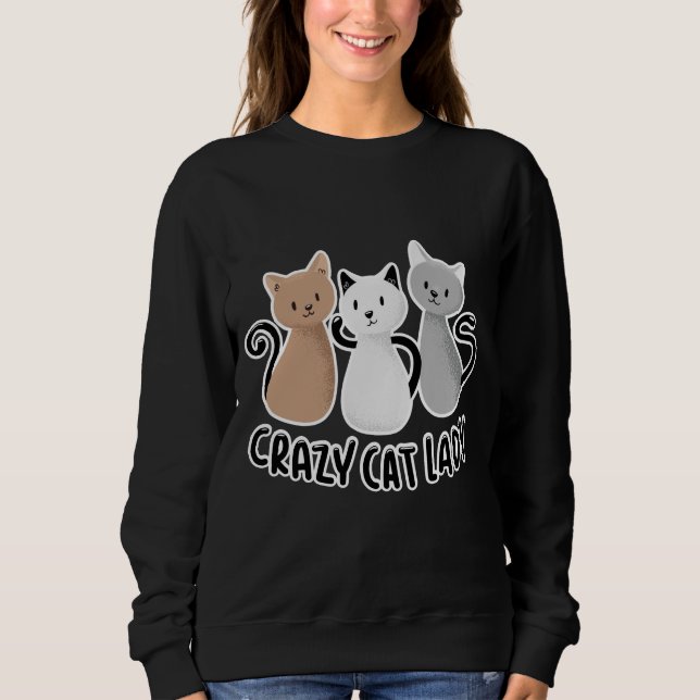 Sweatshirt Chats Femmes Mignons Design (Devant)