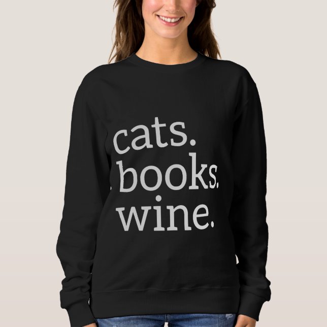 Sweatshirt Chats Livres Vin (Devant)
