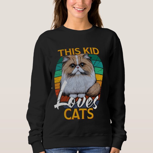 Sweatshirt Chats perses CET ENFANT AIME LES CHATS Chats perse (Devant)