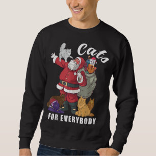 Sweatshirt Chats pour tous Noël Amoureux des chats Père Noël 