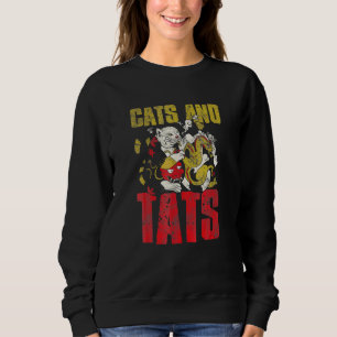 Sweatshirt Chats Rétro Et Ats Tatouage De Chat Ee