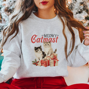Sweatshirt Chats Vintages et cadeaux de Noël