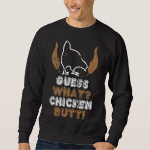 Sweatshirt Chatte de poulet à la ferme Pun animal