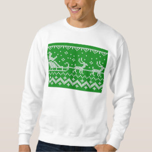 Sweatshirt Chaudron moche Le Père Noël traîne et rennes
