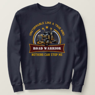 Sweatshirt Chauffeur de semi-camion du guerrier routier