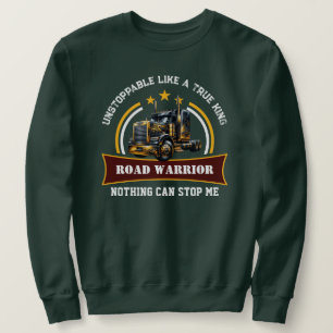 Sweatshirt Chauffeur de semi-camion du guerrier routier