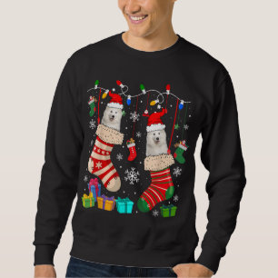 Sweatshirt Chaussettes de Noël Pyjama Samoyed Chien Puppy Lov