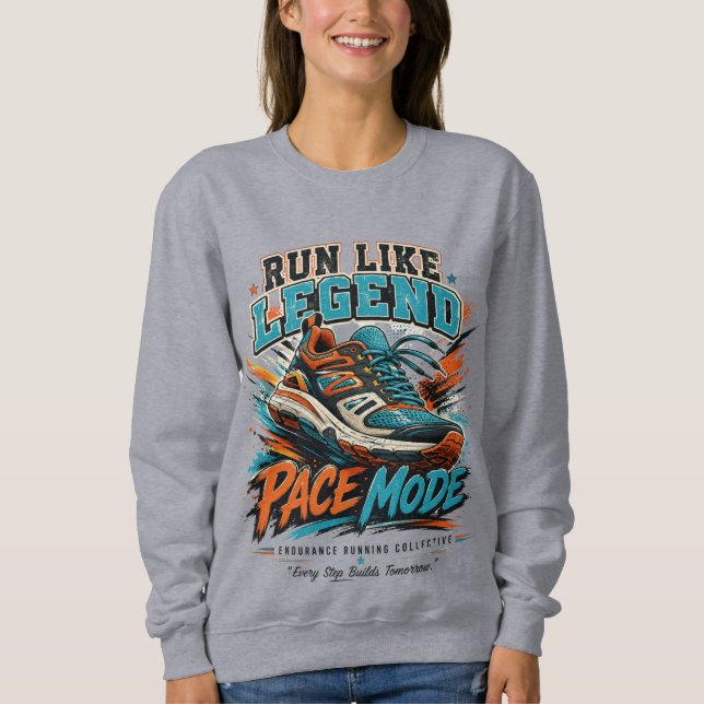 Sweatshirt Chaussure de course rétro à la légendaire Art Pace (Devant)