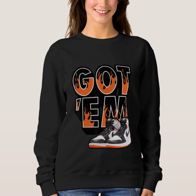 Sweatshirt Chaussures A Em Basket Match 1 High Og Electro Ora (Devant)