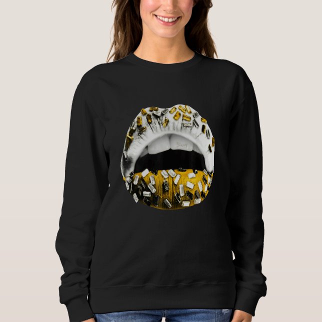 Sweatshirt Chaussures Basket Tee - shirt à lèvres Graphic Mat (Devant)