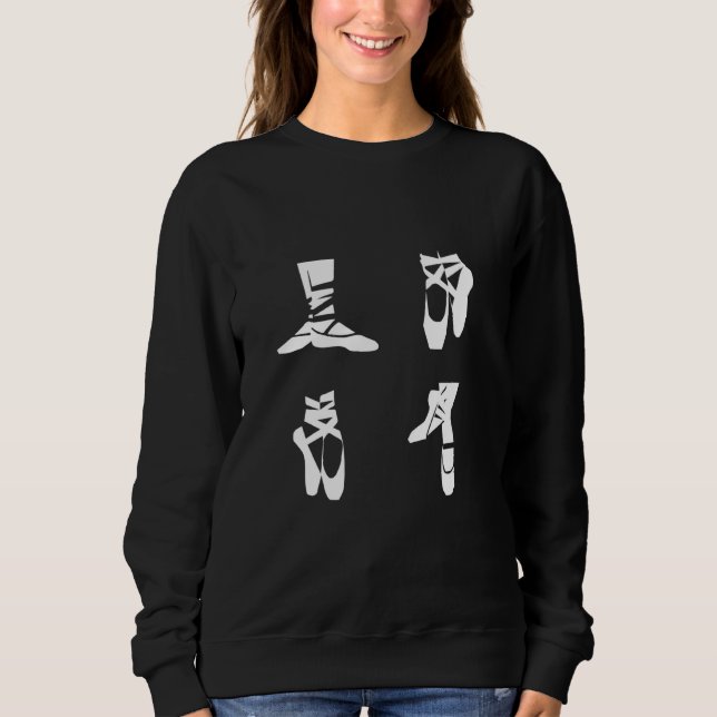 Sweatshirt Chaussures de ballet Danseuse Hommes Femmes Enfant (Devant)