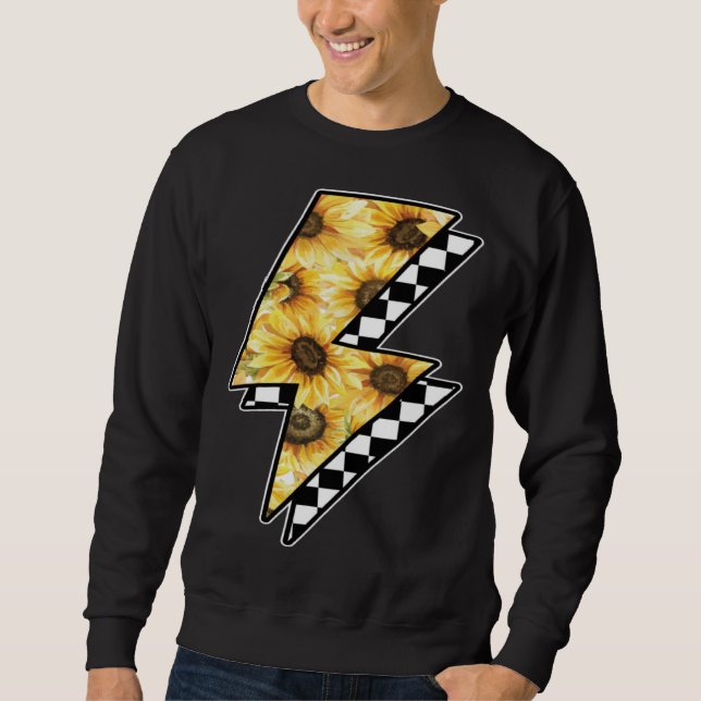 Sweatshirt Checked Sunflower Lightning Chess Board (Devant)