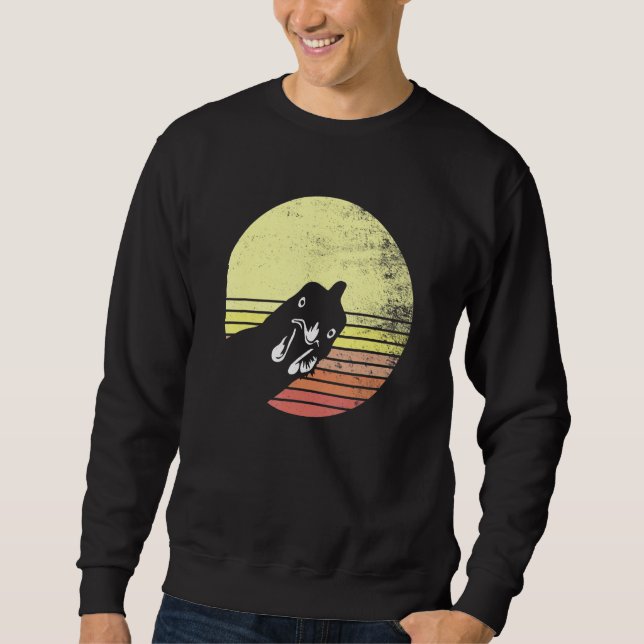 Sweatshirt Cheeky Chicken Retro Sunset Chickens (Devant)
