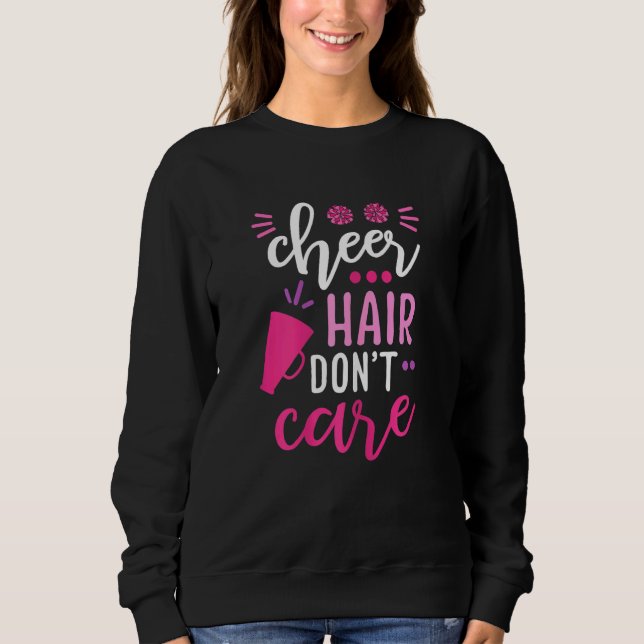 Sweatshirt Cheer Cheer ne se soucient pas Cheerleader Pom-pom (Devant)