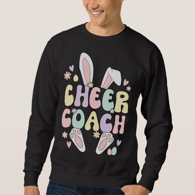 Sweatshirt Cheer Coach Easter Bunny Cheerleading Coach Easter (Devant)