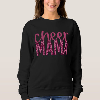 Sweatshirt Cheer Mama Impression léopard rose