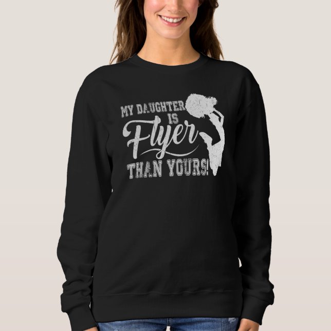 Sweatshirt Cheer Maman Pom-pom girl Papa Ma Fille Est Le Meil (Devant)