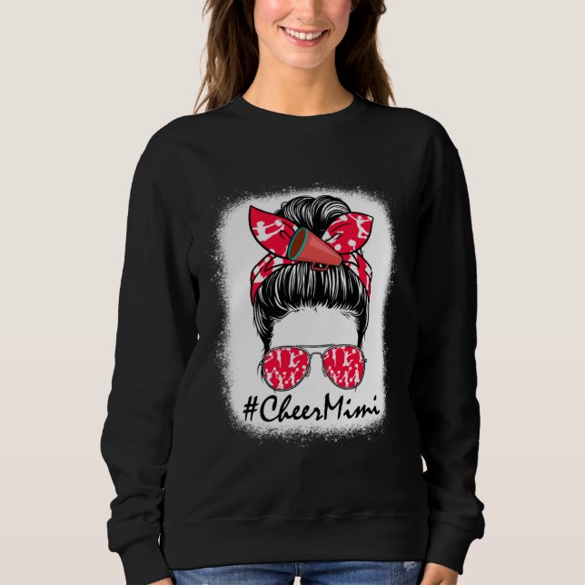 Sweatshirt Cheer Mimi Life Messy Bun Cheerleader Mothers Day  (Devant)