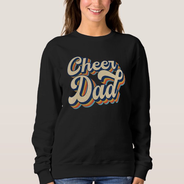 Sweatshirt Cheer Papa Cheerleader Père Pom-pom girl Retro Vi (Devant)