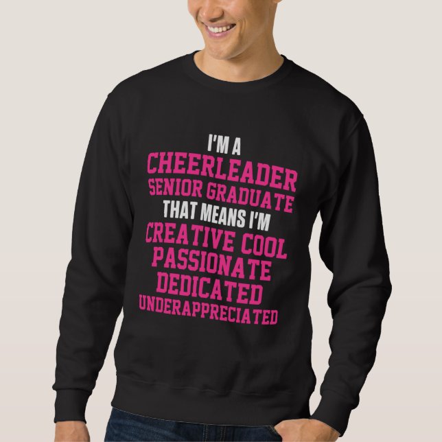 Sweatshirt Cheerleader Cheerleading Cheering Senior Graduatio (Devant)