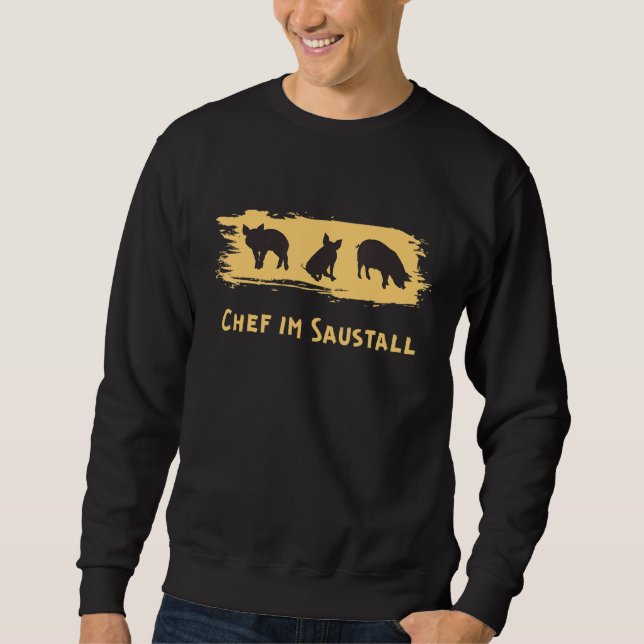 Sweatshirt Chef À Saustall Bauer Cochon Stable Vie De Pays Lo (Devant)