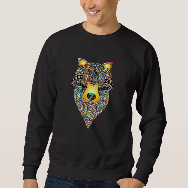 Sweatshirt Chef animal loup Predateur décoratif (Devant)