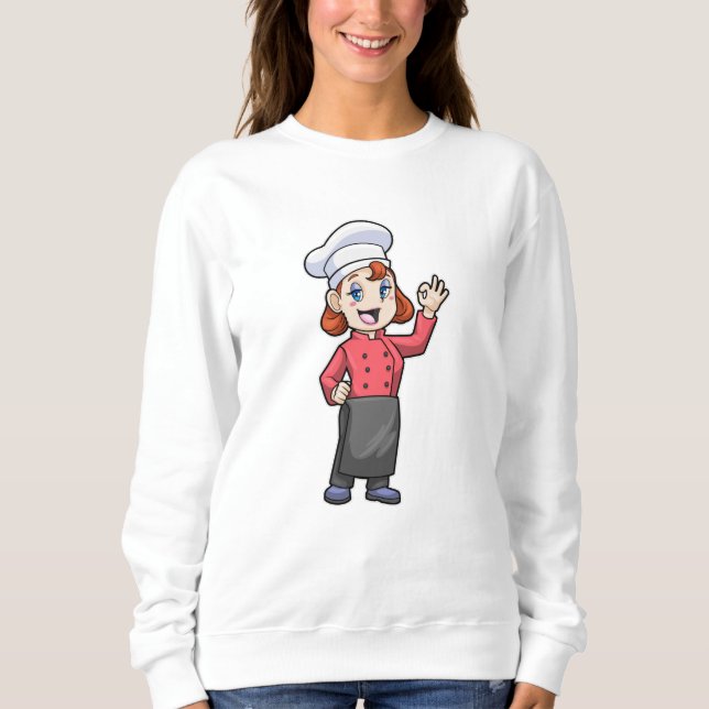 Sweatshirt Chef avec tablier de Cuisine (Devant)